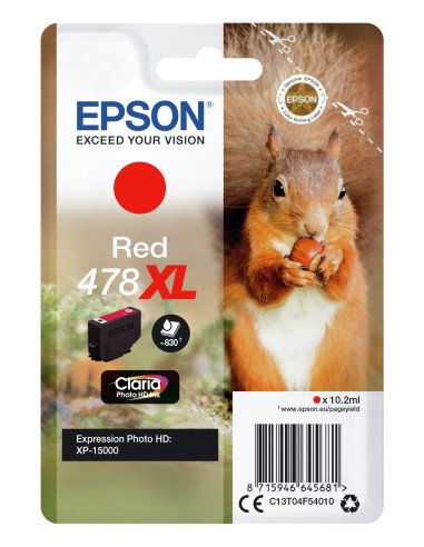 Squirrel Singlepack Red 478XL Claria Photo HD Ink