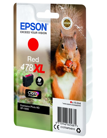 Squirrel Singlepack Red 478XL Claria Photo HD Ink