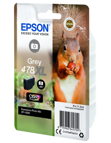 Squirrel Singlepack Grey 478XL Claria Photo HD Ink