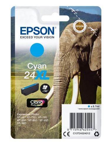 Elephant Cartucho 24XL cian