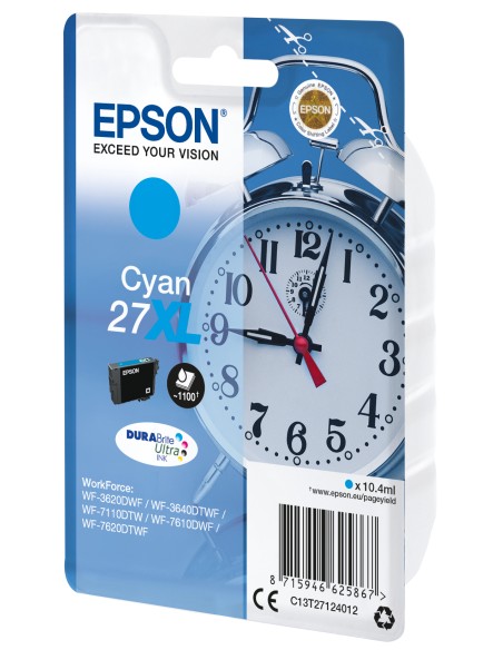Alarm clock Singlepack Cyan 27XL DURABrite Ultra Ink