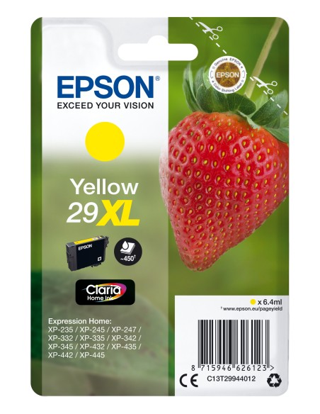 Strawberry Singlepack Yellow 29XL Claria Home Ink