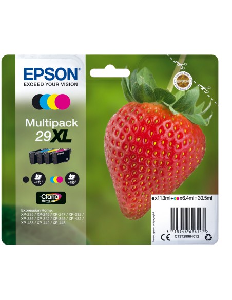 Strawberry Multipack 4-colours 29XL Claria Home Ink