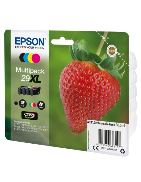 Strawberry Multipack 4-colours 29XL Claria Home Ink