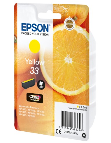 Oranges Singlepack Yellow 33 Claria Premium Ink