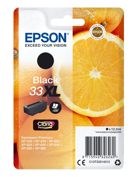 Oranges Singlepack Black 33XL Claria Premium Ink
