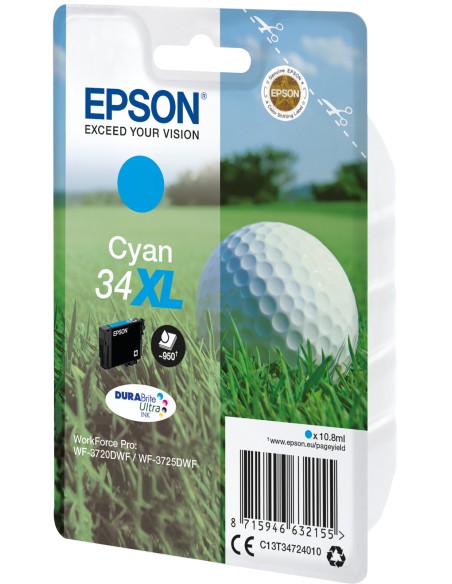 Golf ball Singlepack Cyan 34XL DURABrite Ultra Ink