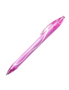 C 12 BOLIGRAFO BIC GEL OCITY QUICK DRY COLOR ROSA