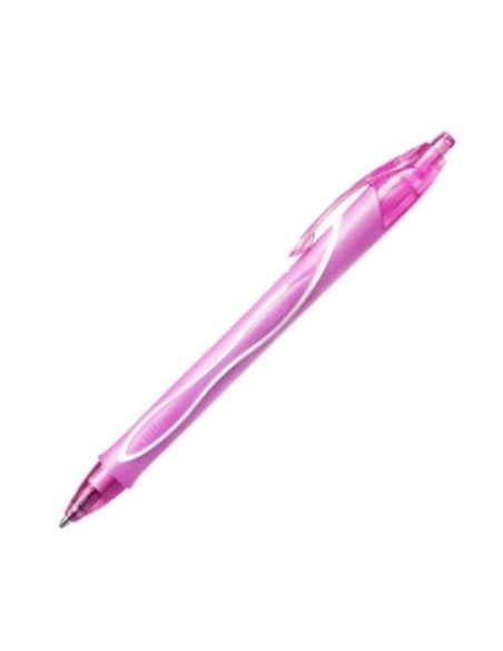 C 12 BOLIGRAFO BIC GEL OCITY QUICK DRY COLOR ROSA