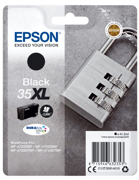 Padlock Singlepack Black 35XL DURABrite Ultra Ink