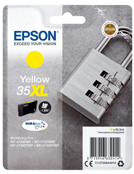 Padlock Singlepack Yellow 35XL DURABrite Ultra Ink