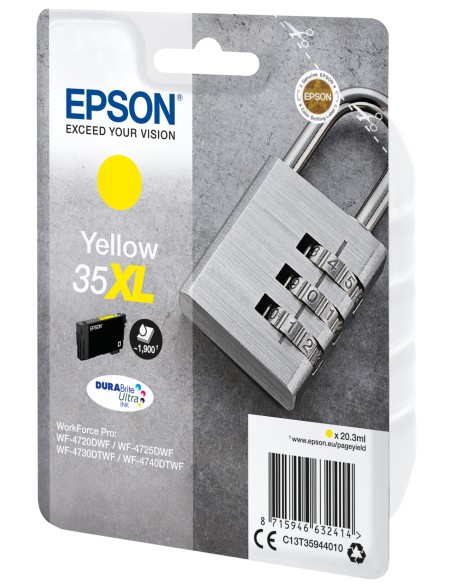 Padlock Singlepack Yellow 35XL DURABrite Ultra Ink