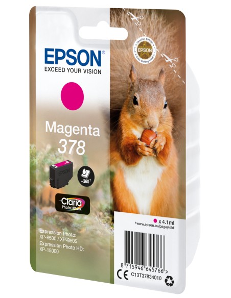 Squirrel Singlepack Magenta 378 Claria Photo HD Ink