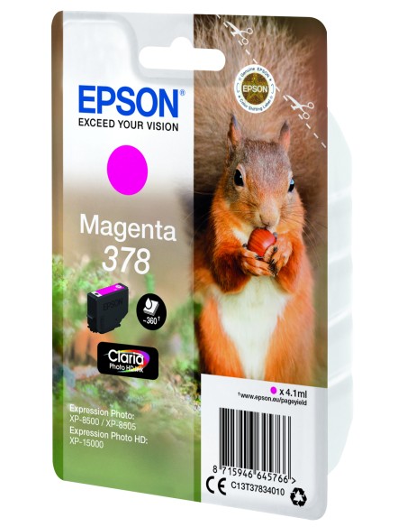 Squirrel Singlepack Magenta 378 Claria Photo HD Ink
