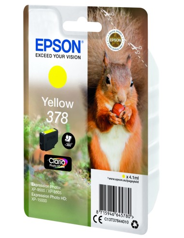 Squirrel Singlepack Yellow 378 Claria Photo HD Ink