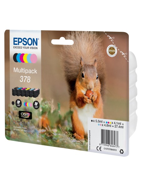 Squirrel Multipack 6-colours 378 Claria Photo HD Ink