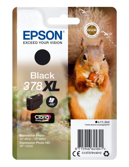 Squirrel Singlepack Black 378XL Claria Photo HD Ink
