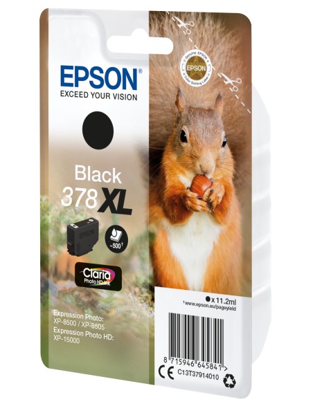 Squirrel Singlepack Black 378XL Claria Photo HD Ink