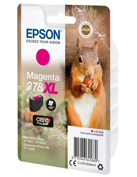 Squirrel Singlepack Magenta 378XL Claria Photo HD Ink