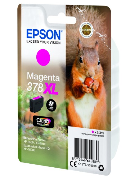 Squirrel Singlepack Magenta 378XL Claria Photo HD Ink