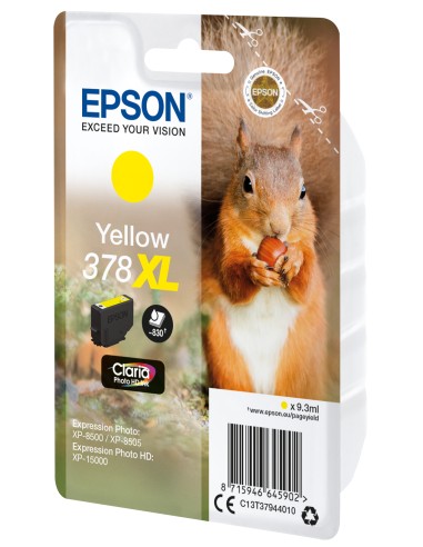 Squirrel Singlepack Yellow 378XL Claria Photo HD Ink
