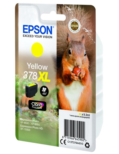 Squirrel Singlepack Yellow 378XL Claria Photo HD Ink