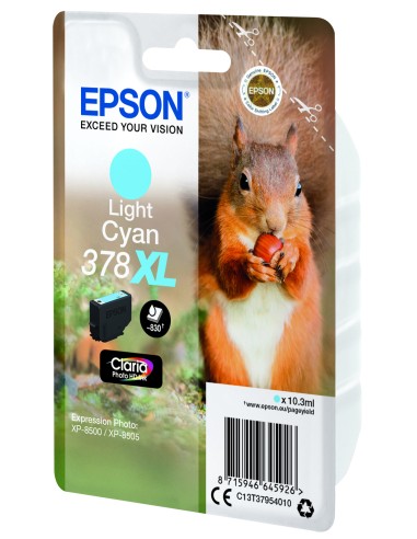 Squirrel Singlepack Light Cyan 378XL Claria Photo HD Ink