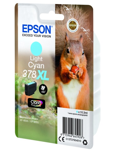 Squirrel Singlepack Light Cyan 378XL Claria Photo HD Ink