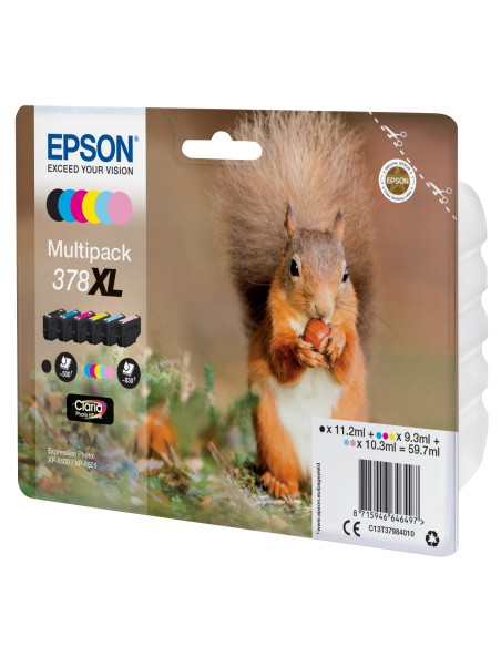Squirrel Multipack 6-colours 378XL Claria Photo HD Ink