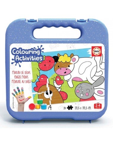 JUEGO 20 ANIMALES DE LA GRANJA COLOURING ACTIVITIES