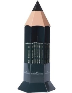 Expositor 120 lapiz grafito serie 9000 faber castell durezas surtidas