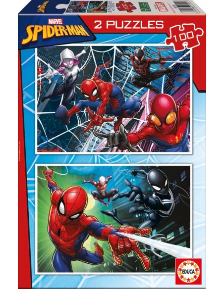 SPIDER MAN PUZZLE 2X100 PIEZAS