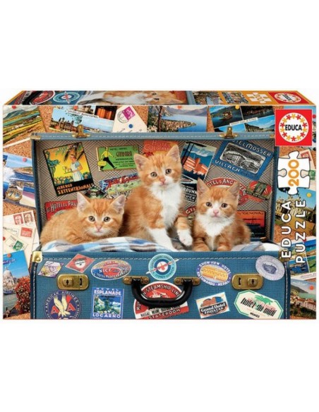 GATITOS VIAJEROS PUZZLE 200 PIEZAS