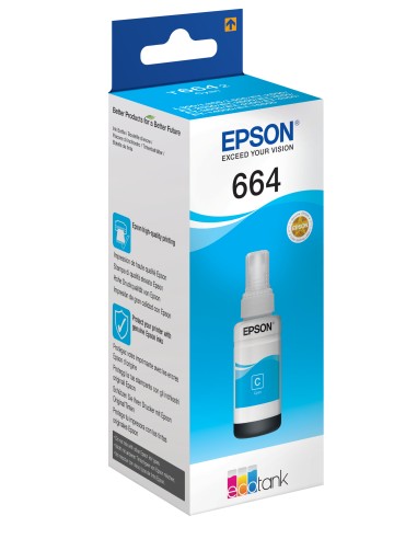 664 Ecotank Cyan ink bottle (70ml)