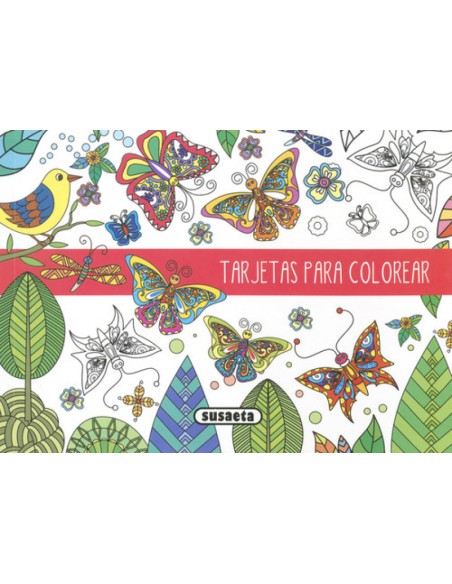 TARJETAS PARA COLOREAR BANDA ROJA