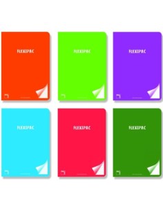 PAQ 6 LIBRETA A5 48H 90G PAUTA 35 C M FLEXIPAC TPLASTICO