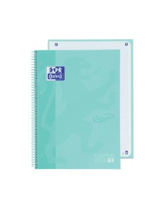 Paq 5 cuaderno espiral a4 80h 90g cuad5x5 ice mint pastel ebook1 touch