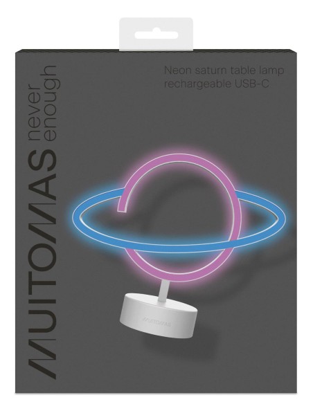 NEONSATURNC lámpara de mesa Neon F Blanco