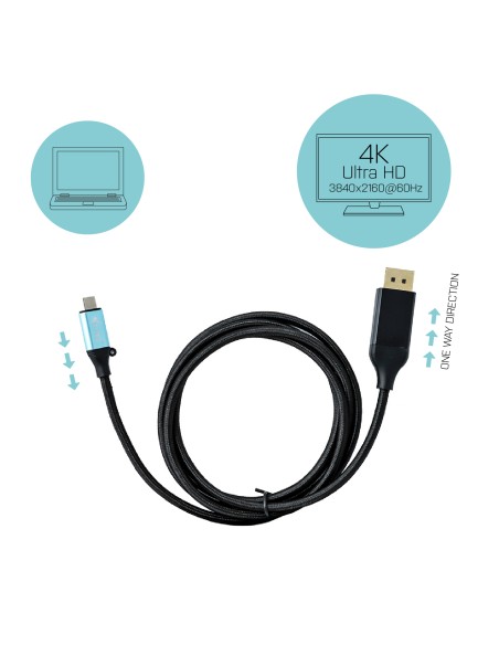 USB-C DisplayPort Cable Adapter 4K / 60 Hz 150cm