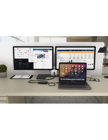 USB-C Dual 4K/60Hz (single 8K/30Hz) HDMI Video Adapter