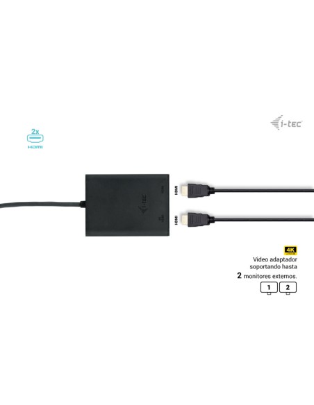 USB-C Dual 4K/60Hz (single 8K/30Hz) HDMI Video Adapter