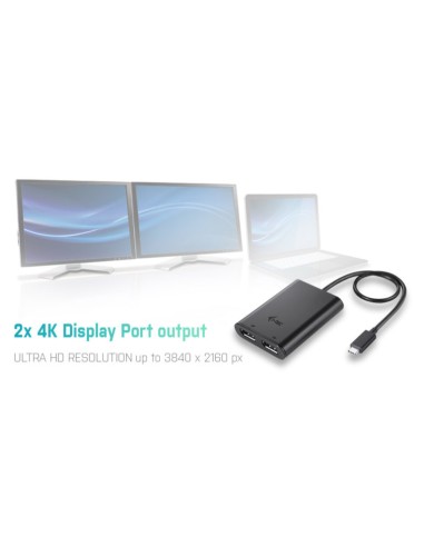 USB-C 3.1 Dual 4K DP Video Adapter