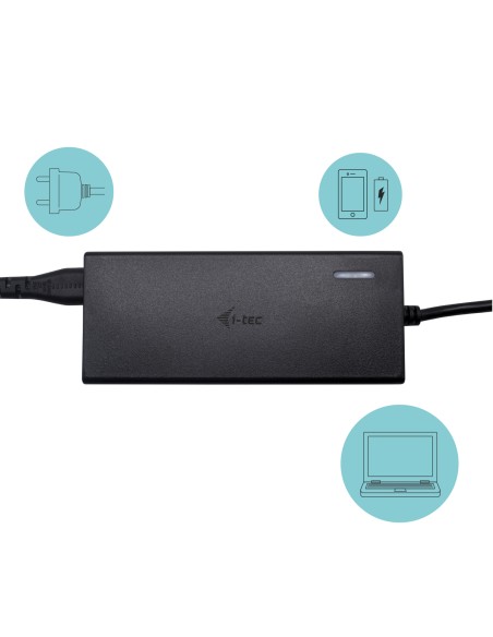 USB-C Dual Display Docking Station with Power Delivery 65W + Universal Charger 77 W