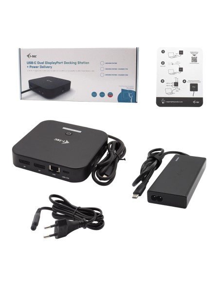 USB-C Dual Display Docking Station with Power Delivery 65W + Universal Charger 77 W