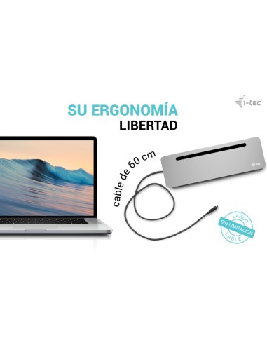 USB-C Metal Ergonomic 3x 4K Display Docking Station + Power Delivery 100 W