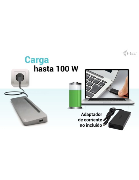 USB-C Metal Ergonomic 3x 4K Display Docking Station + Power Delivery 100 W