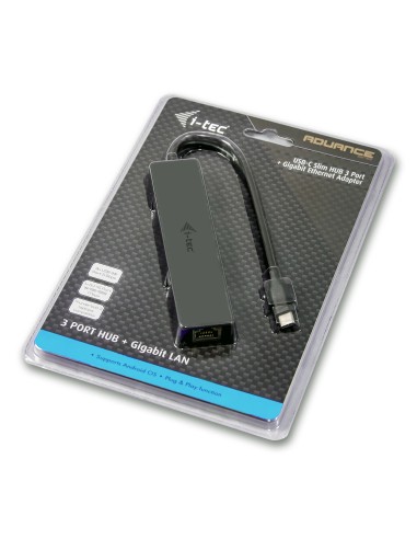 Advance USB-C Slim Passive HUB 3 Port + Gigabit Ethernet Adapter