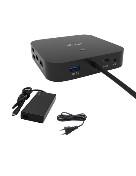 USB-C HDMI DP Docking Station with Power Delivery 65W + Universal Charger 77 W