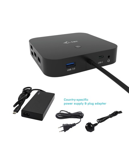 USB-C HDMI DP Docking Station with Power Delivery 65W + Universal Charger 77 W
