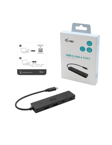 Metal USB-C HUB 2x USB 3.0 + 2x USB-C